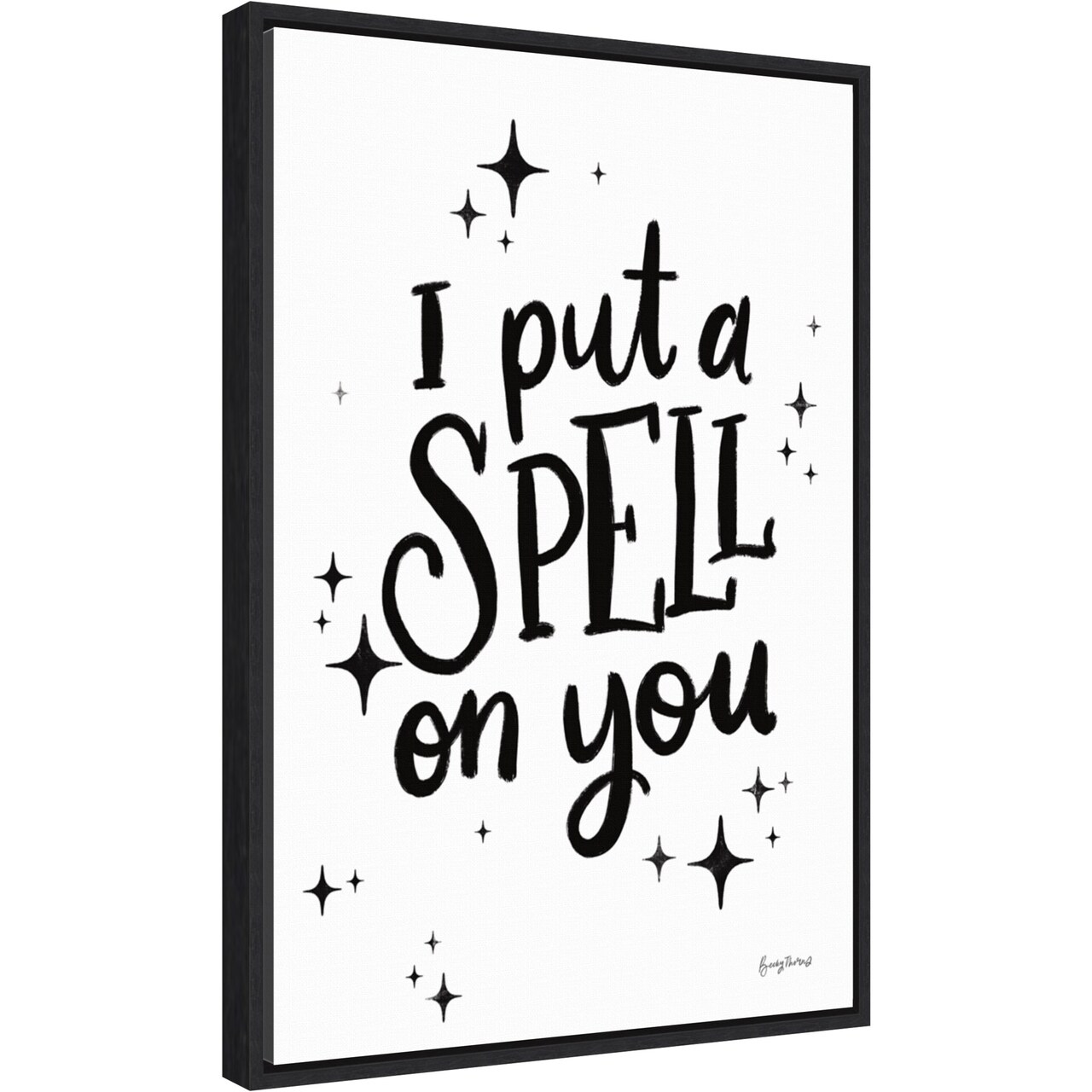 Sophisticated Spooky III BW by Becky Thorns 16-in. W x 23-in. H. Canvas Wall Art Print Framed in Black